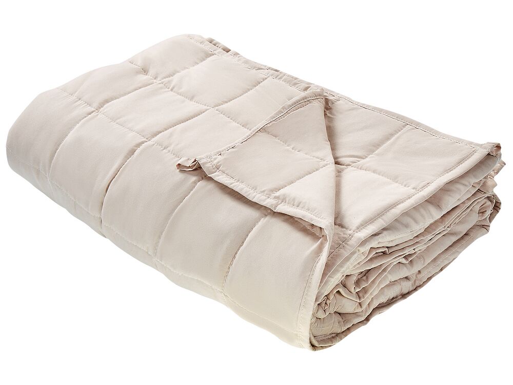 9kg Weighted Blanket 150 x 200 cm Beige NEREID Beliani