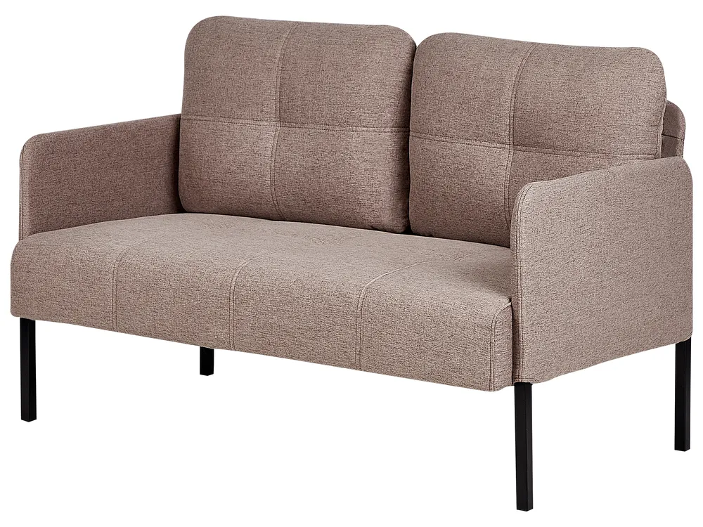 Sofa 2 Seater LAHTI Fabric Light Brown_930582