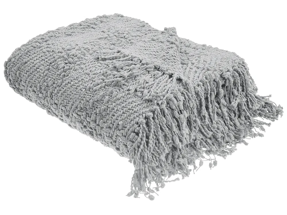 Koc VELLA Bawełna 200 x 220 cm Szary