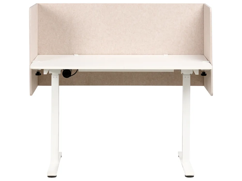 Desk Screen SOLOA 210 x 61 cm Beige_1014932