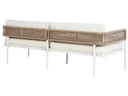 Garden Lounge Set with Table 5 Seater SERLA Metal White_930771
