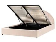 Ottoman Bed CHADENET Boucle Light Beige 160 x 200 cm (EU King Size)_1151078