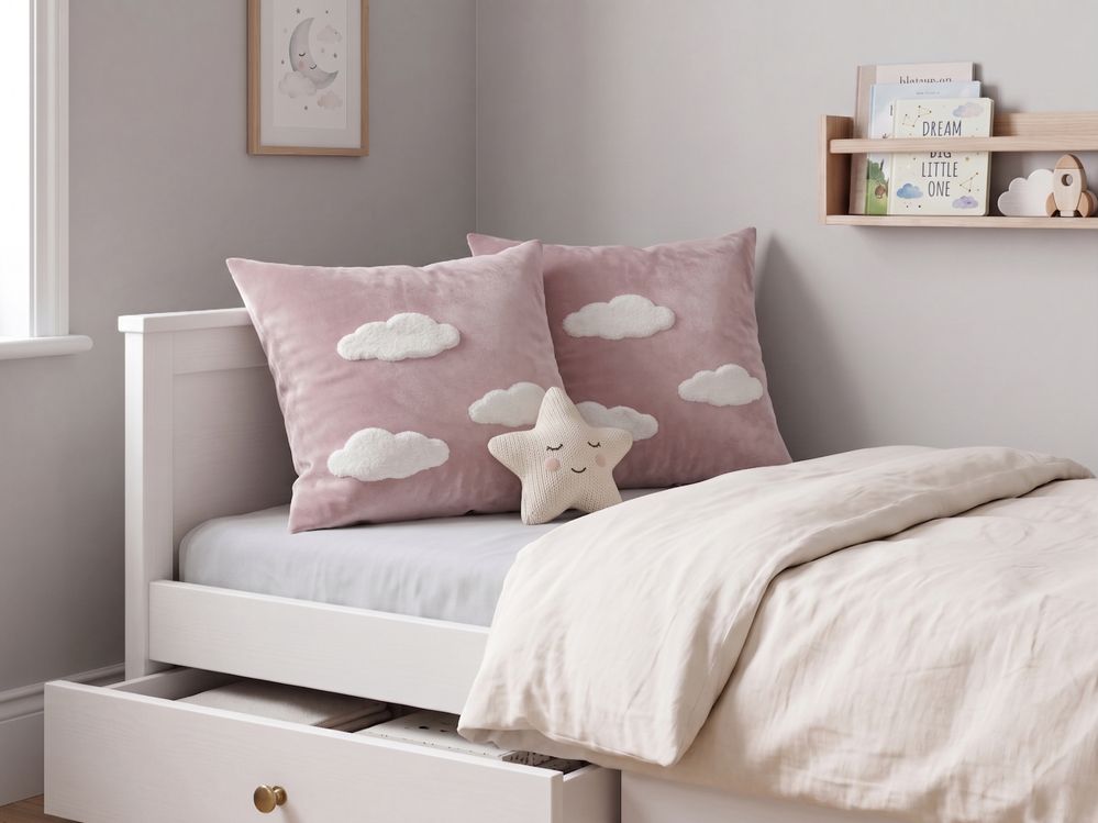 Set di 2 cuscini IPOMEA Velluto 45 x 45 cm Rosa