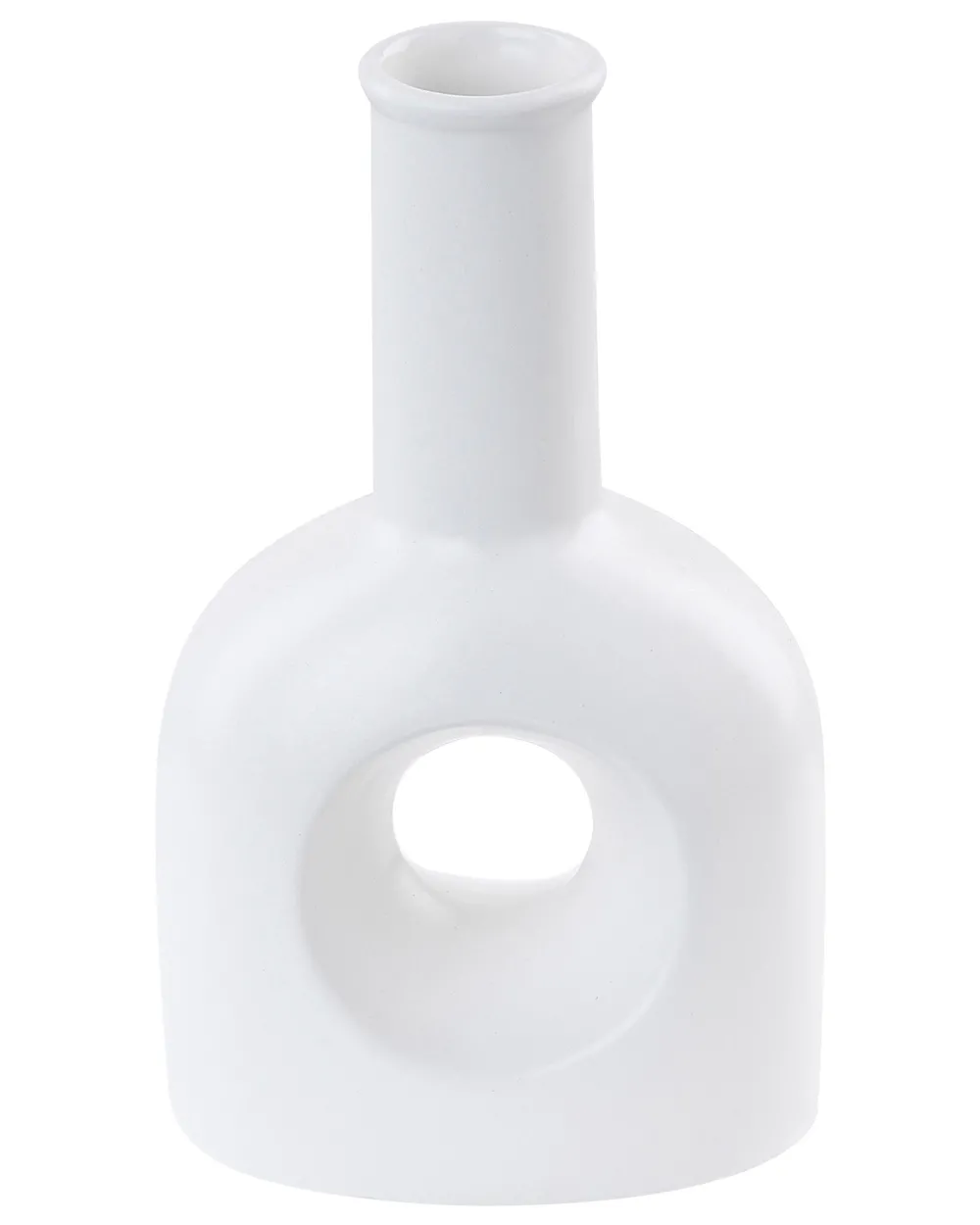 Flower Vase THEBES 22 cm Ceramic White