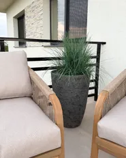Set mit 2 Blumentöpfen CAMIA 43 cm Grau_1165905