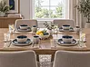 Set of 16 Dinnerware NUTMEG Stoneware Beige/ Blue