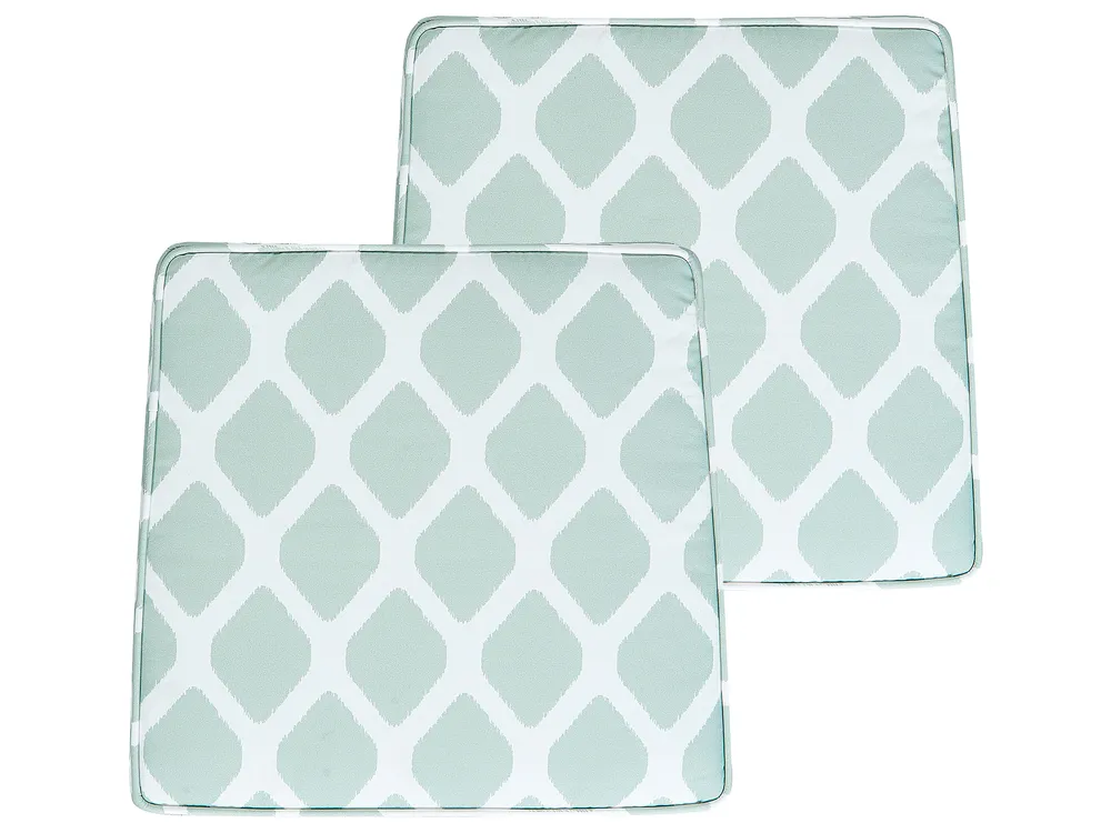 Set of Garden Chair Cushions TERNI 37 x 34 cm Mint Green