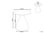 Side Table CORELLA Tempered Glass Brown/ Black_1006704