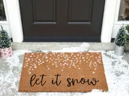 Doormat CANAREM Natural 60 x 90 cm Christmas Motif Coir_1008364