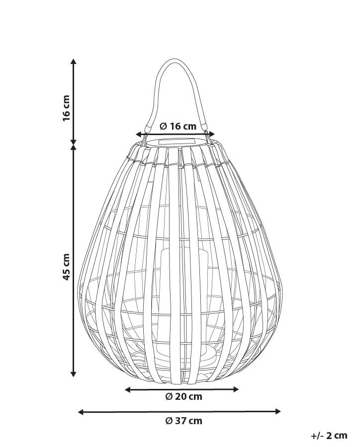 Lanterna a energia solare LUFUPA 61 cm Marrone scuro_1045277