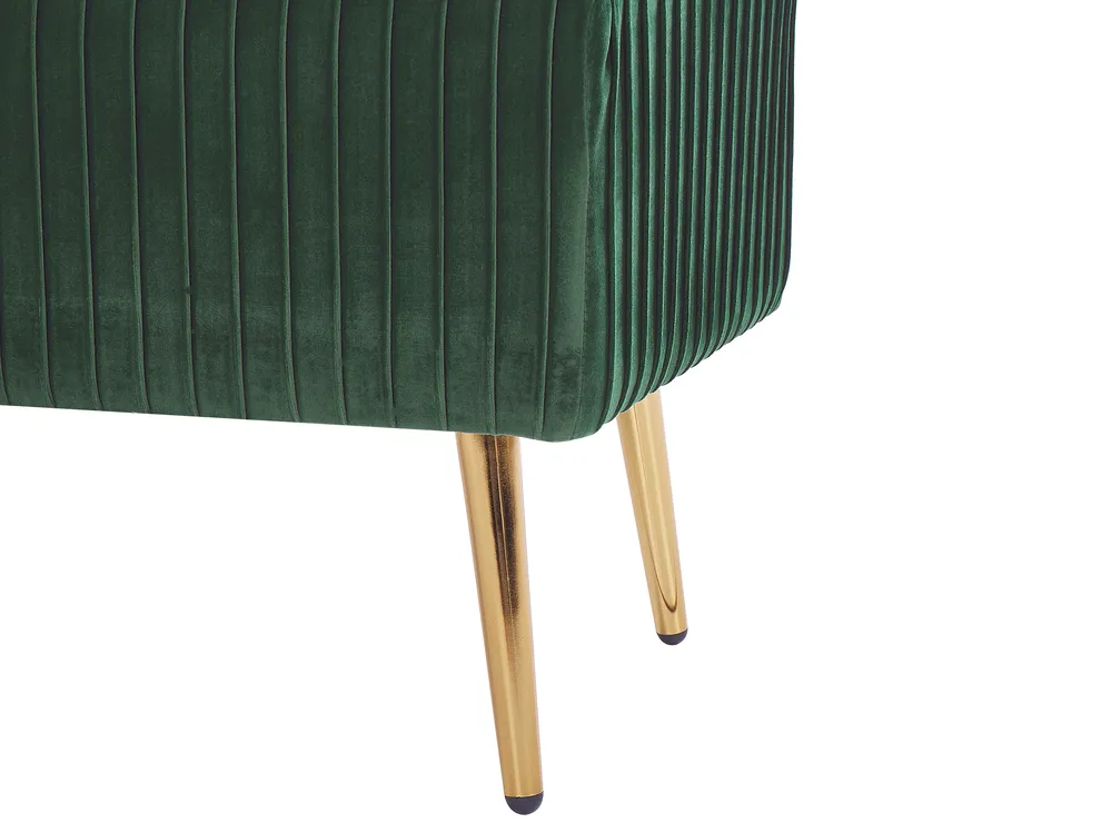 Upholstered Bench PATERSON Velvet Emerald Green_797939