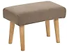 Footstool TAKOMA Fabric Brown