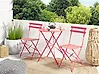 Bistro Set Folding FIORI Metal Red