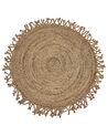 Okrúhly jutový koberec ⌀ 120 cm béžový ZONGULDAK_839517