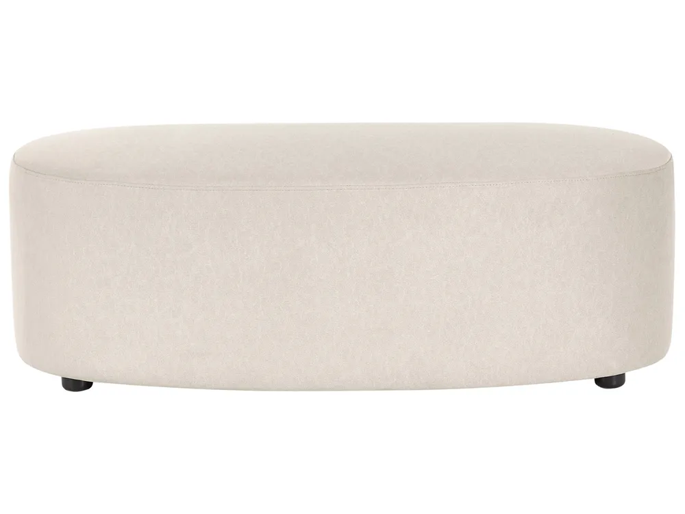 Sofa AMAL mit Ottomane Stoff Hellbeige_1145810