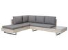 5 Seater PE Rattan Garden Corner Sofa Set Grey LANCIANO_711815