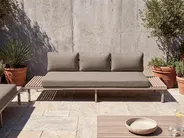 Divano da giardino 3 posti FIVIZZANO Legno d'acacia Beige_1151022