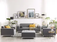 Garden Lounge Set with Table 5 Seater ROVIGO Grey_786105