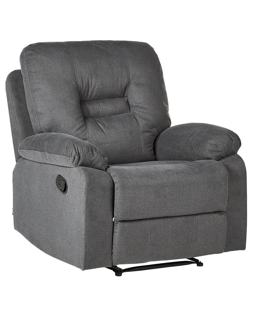 Recliner Chair BERGEN with Footrest Fabric Dark Grey_933999
