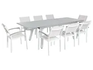 Set da pranzo da giardino 8 posti PERETA Metallo Grigio_891312
