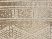 Conjunto de 2 almofadas decorativas OUJDA 50 x 50 cm Algodão Dourado Padrão geométrico_831052