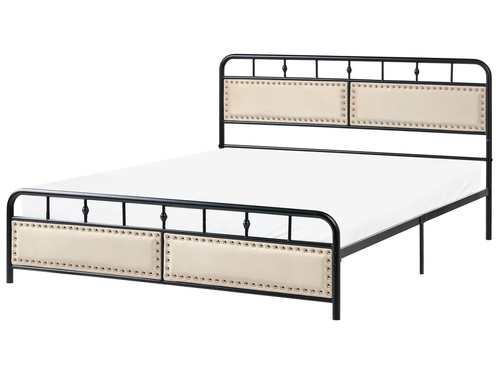 Bed Metal BREUILLET 160 x 200 cm Black