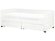 Letto da giorno con contenitore MARRAY Velluto Bianco sporco 90 x 200 cm_969797