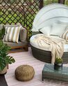 PE Rattan Garden Daybed with Coffee Table Grey SYLT LUX_923154