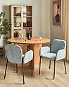 Set of 2 Dining Chairs ALBEE Fabric Mint Green
