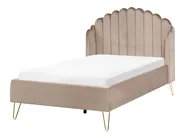 Bed Velvet AMBILLOU 120 x 200 cm (EU Small Double) Taupe_1014313