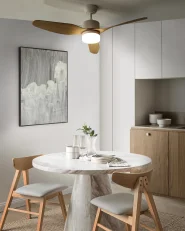 Ventilatore a soffitto con luce ANDERSON con telecomando LED Marrone chiaro_988763