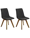Set of 2 Dining Chairs CALGARY Black