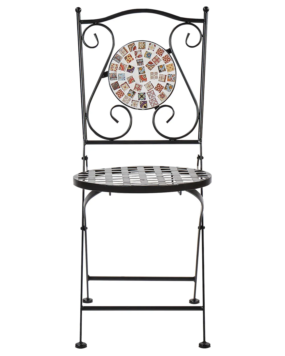 Set di 2 sedie da giardino CASARIO Metallo Nero_919991