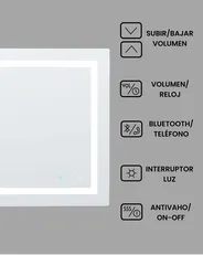 Espejo de baño LED PRENOIS 80 cm 60 cm Plateado_940478