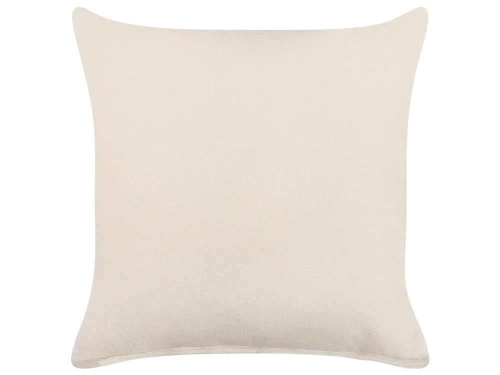 Set of 2 Decorative Cushions MYRTUS 45 x 45 cm Cotton Beige Geometric Pattern_839969