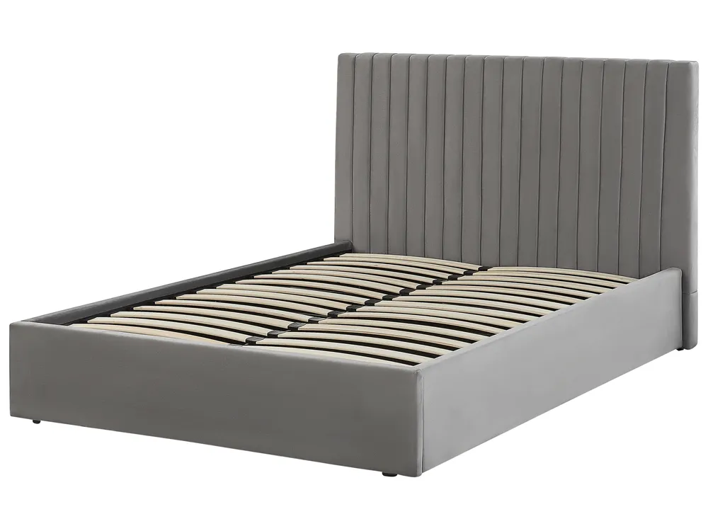 Ottoman Bed VION Velvet Grey 140 x 200 cm (EU Double)_826744