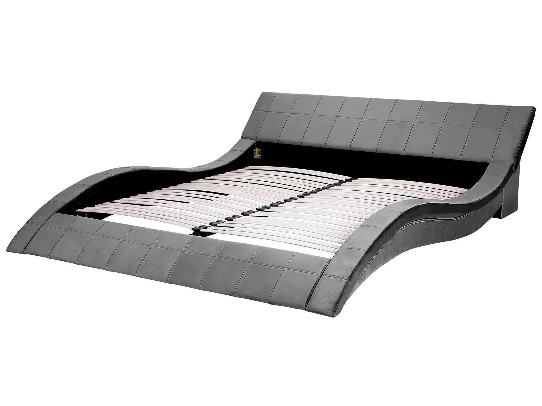 Łóżko welurowe 180 x 200 cm szare VICHY_730160