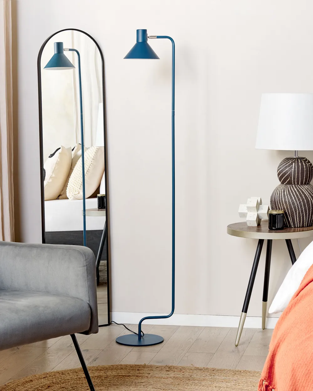 Floor Lamp RIMAVA Adjustable Metal Blue - Beliani.co.uk