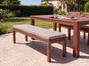 Garden Bench with Cushion TUSCANIA 160 cm Eucalyptus Wood Beige