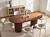 Dining Table SHERIDAN Dark Ash Wood 180 cm 100 cm