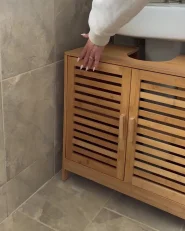 Mobile lavabo MISSOULA 60 cm Bambù Marrone chiaro_1170355