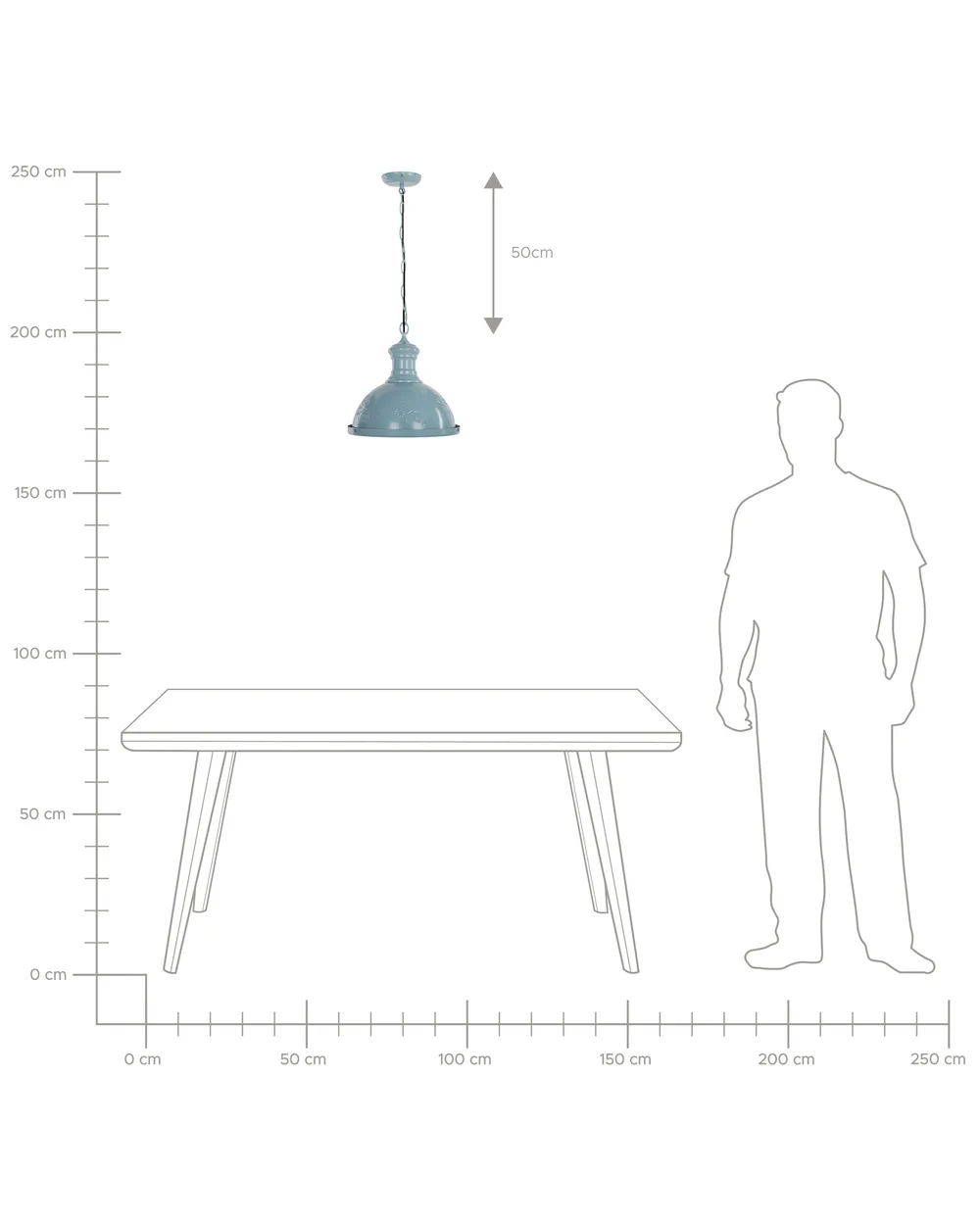 Lampadario DIDESSA Metallo Blu_721740