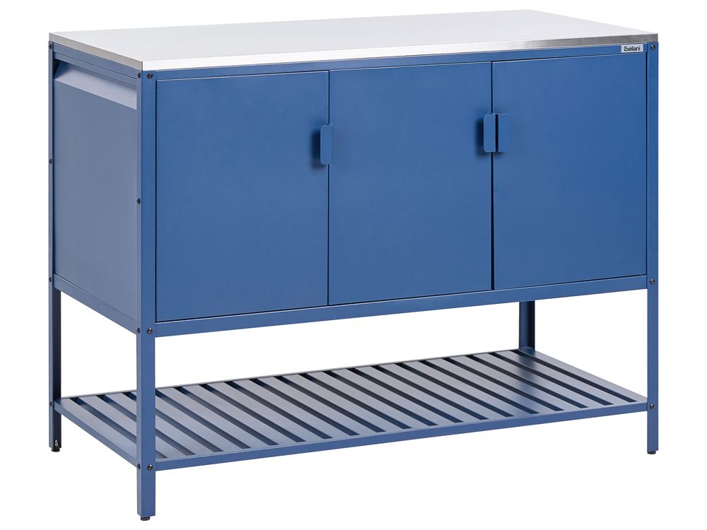 Armario de cocina exterior MAENZA Azul Metal
