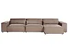 Modular Corner Sofa 4 Seater HELLNAR Fabric Light Brown Left Hand