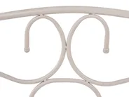 Four Poster Bed Metal SORMERY 90 x 200 cm (EU Single) Light Beige_1073129