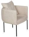 Fauteuil en lin synthétique beige MALMOS_931371