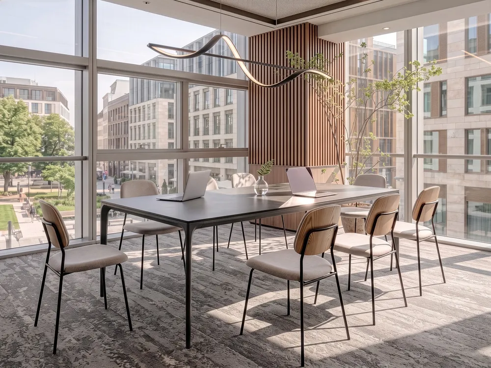 Conference Table SOVARETO 90 cm 180 cm Dark Grey_1078833