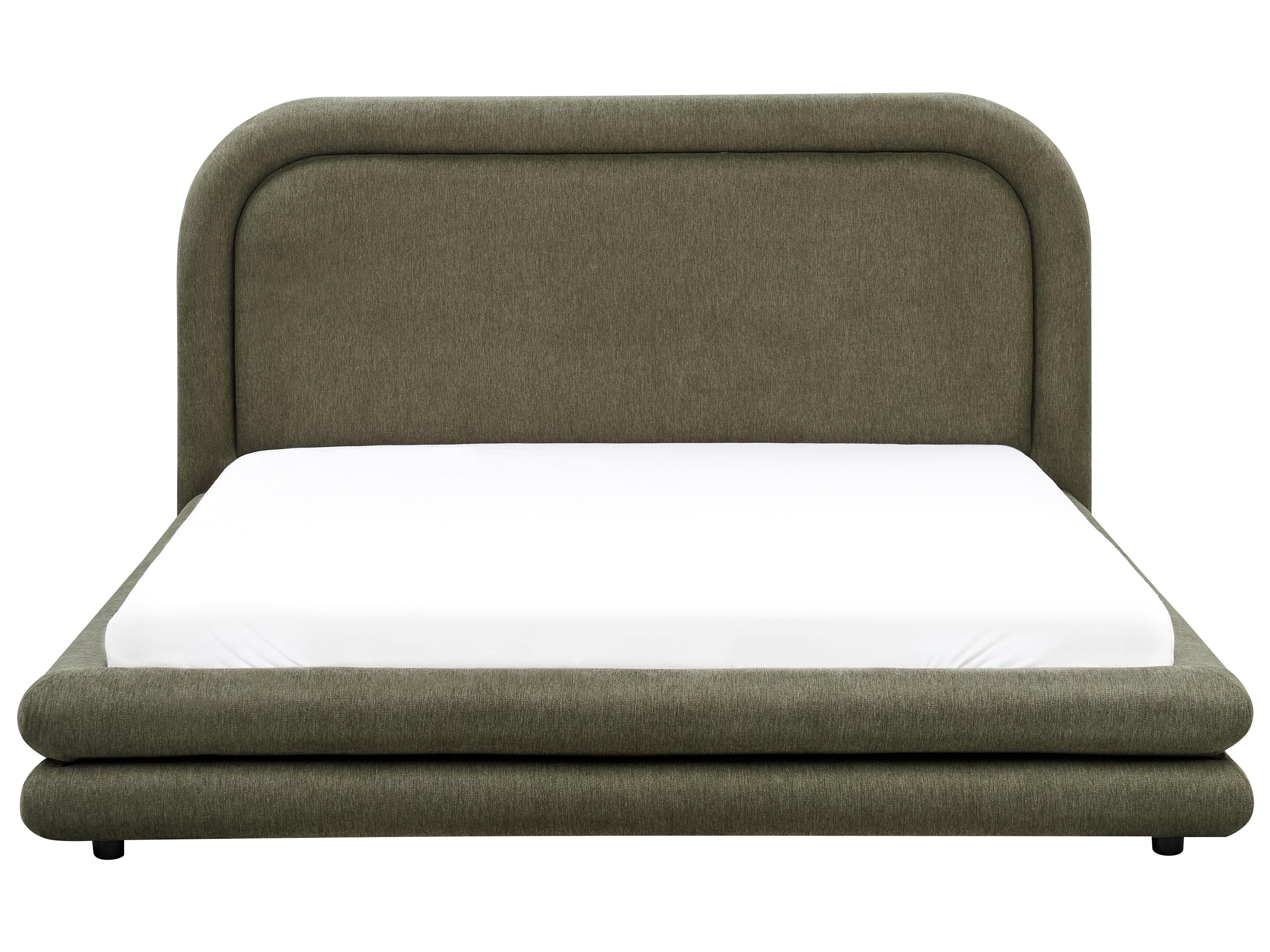 Waterbed Faux Linen LAVARDENS 160 x 200 cm (EU King Size) Green_971105