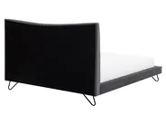 Bett mit Lattenrost Samtstoff LANNION 160 x 200 cm Dunkelgrau_759702