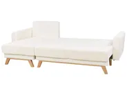 Corner Sofa Bed 3 Seater SIRO with Storage Boucle Off-White Right Hand_894718